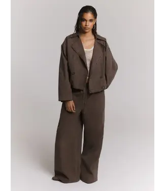 Refined Mila - Woven washed wide leg cargo