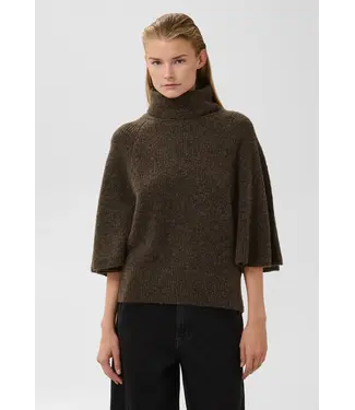 Soaked in Luxury Bean flare pullover