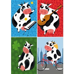 Grappige koeien - miniposter A4