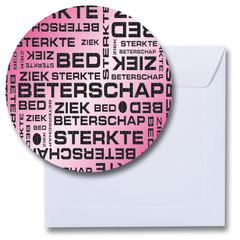 Beterschapskaart roze-zwart