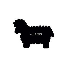 Plakfiguren schaap in gemengde kleuren