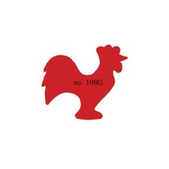 Plakfiguren haan in verschillende kleuren