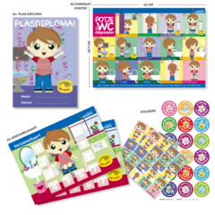 Stammetjes Beloningssysteem voor Zindelijkheidstraining - Stammetjes Zindelijkheidsset met Verzamelkaart, Stickers, Diploma en Poster - Ideaal voor Potjestraining