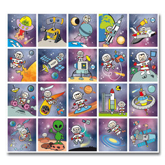Stammetjes Stickers van ruimtevaart