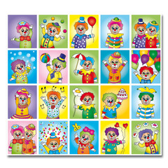 Stammetjes Clowns stickers