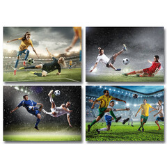 Voetballers - miniposter A4