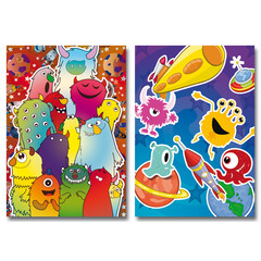 Vrolijke monstertjes - miniposter A4
