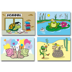 Funny reptiles -  kaart A6