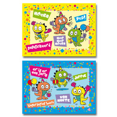 Draakjes felicitatie kaarten A5