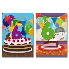 Felicitatiekaart 6 jaar