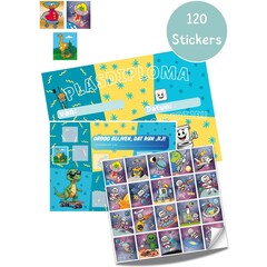 Stammetjes Beloningssysteem Jongen - Zindelijkheidstraining kind - 8x stickerkaart - 120 stickers - Plasdiploma - Beloningsstickers