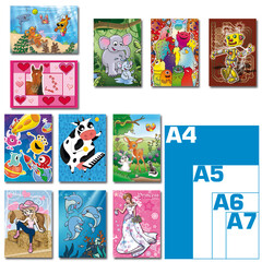 Fantasie/illustratie (A4) reuzewenskaarten pakket