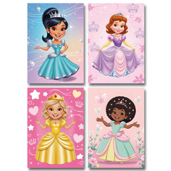 Prinsessen kaarten A4