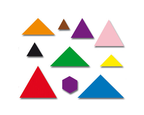 Plakfiguren drie- en zeshoeken