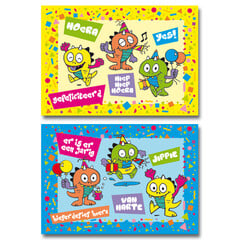A4 Miniposter felicitatie draakjes