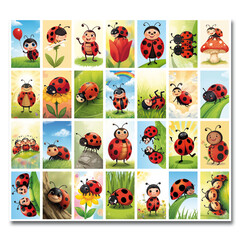 Stammetjes Lieveheersbeestjes stickers