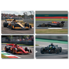 Formule 1 race auto's - miniposter A4