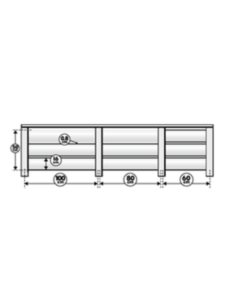 Cando Brighton radiatorombouw: Glas set 100 cm