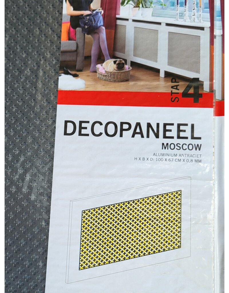 Cando Moscow aluminium paneel klaver klein antraciet 67 x 100 cm