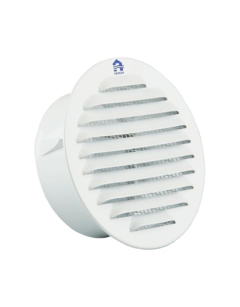 RENSON RENSON Schoepenrooster rond 80mm alu wit ral9010