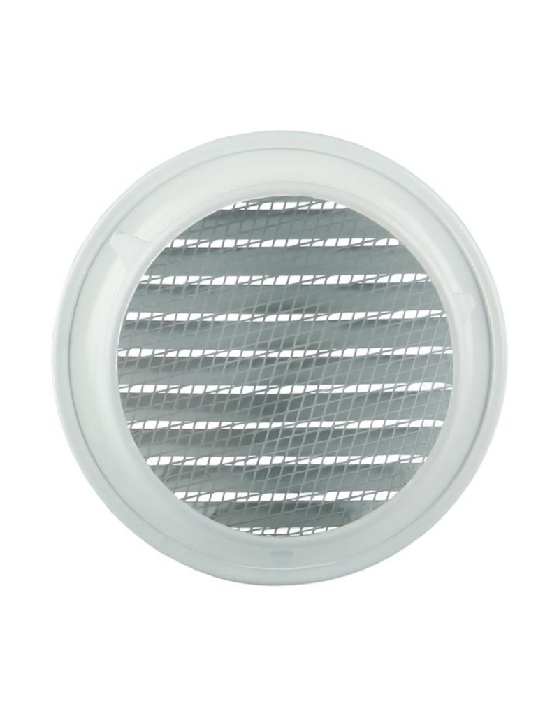 RENSON RENSON Schoepenrooster rond 80mm alu wit ral9010