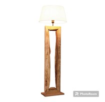 Eglo Ribadeo houten vloerlamp