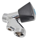 Sanivesk Wasmachinekraan + beluchter 1/2 zwarte knop