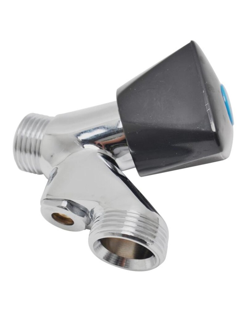 Sanivesk Wasmachinekraan + beluchter 1/2 zwarte knop