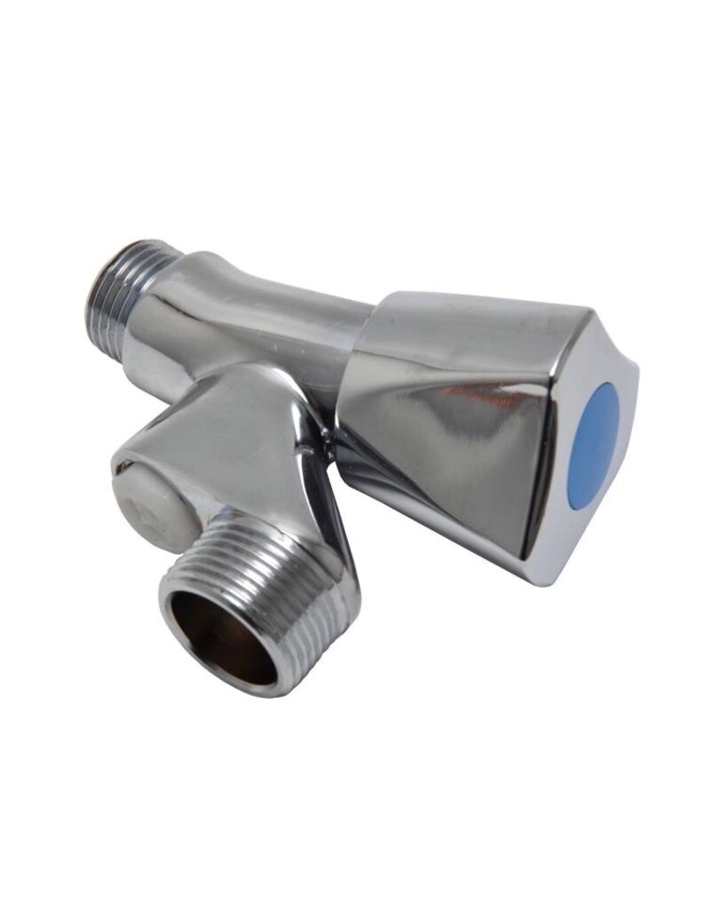 Sanivesk Wasmachinekraan + beluchter en keerklep 1/2 verchroomde knop