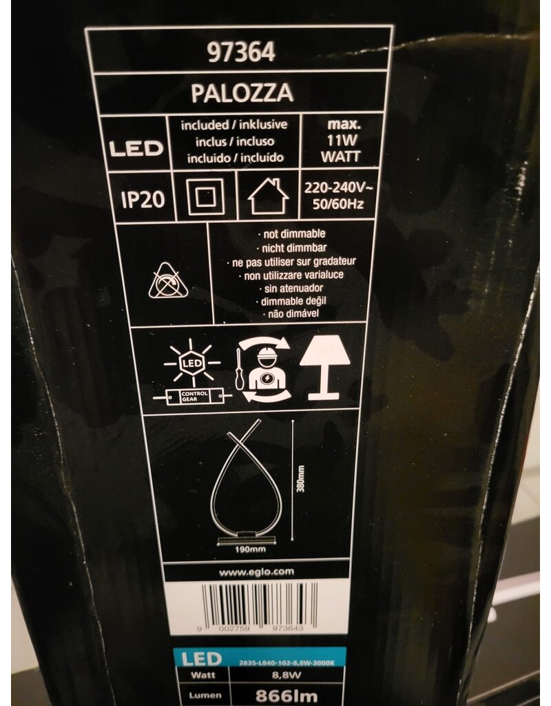 Eglo Palozza LED tafellamp rosékleur