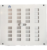 RENSON Met het afsluitbaar luchtrooster van  Renson  regelt u zelf de luchttoevoer doormiddel van een schuifknop. Het rooster is voorzien van muggengaas.