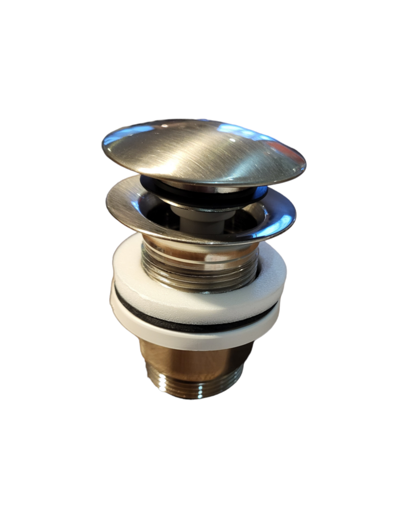 Sanivesk 5/4'' wastafelplug pop-up edelmetaal rvs