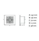IVC IVC Air inbouwventilator Ø 100 mm instelbare timer