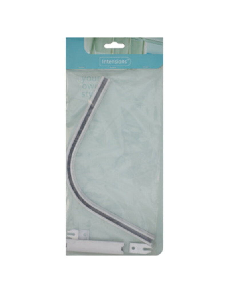 Intensions  U- luxe railgordijnrail bocht 90 graden met koppelstuk