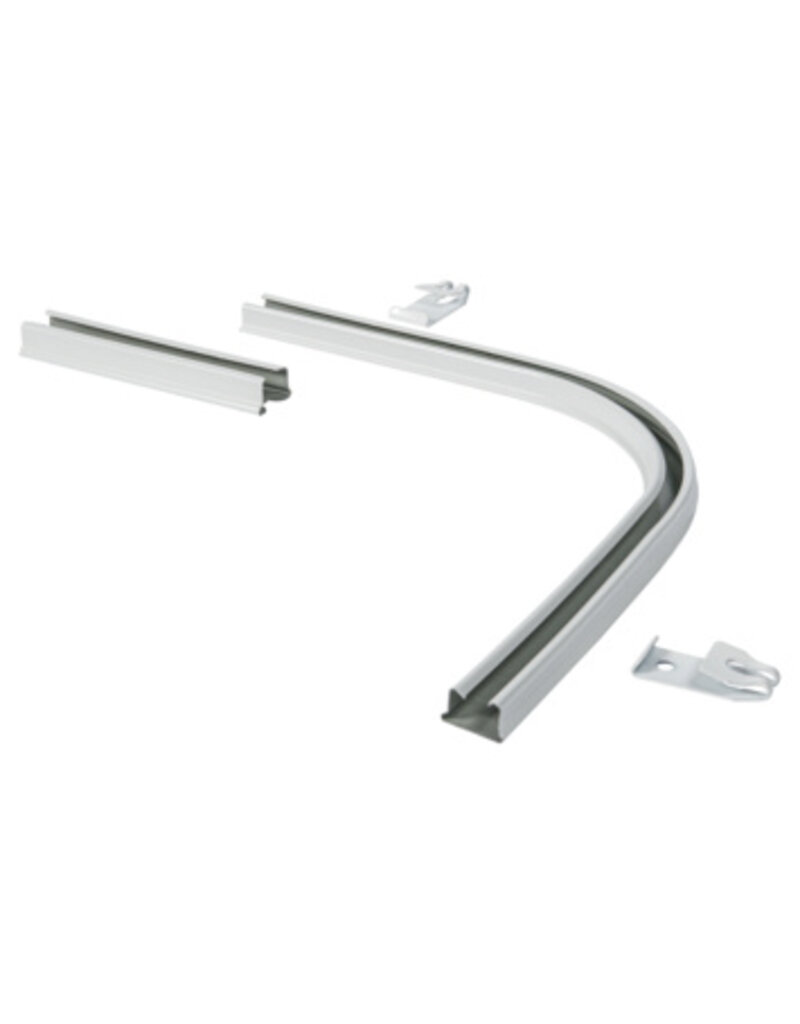 Intensions  U- luxe railgordijnrail bocht 90 graden met koppelstuk