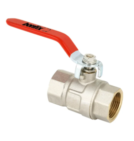 Bonfix 3/8" Messing vernikkeld kogelafsluiter, 2x binnendraad