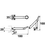 AXA AXAflex combi-uitzetter grijs-antraciet rechts