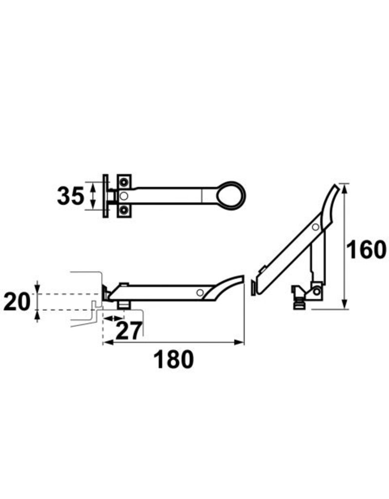 AXA AXAflex combi-uitzetter wit rechts