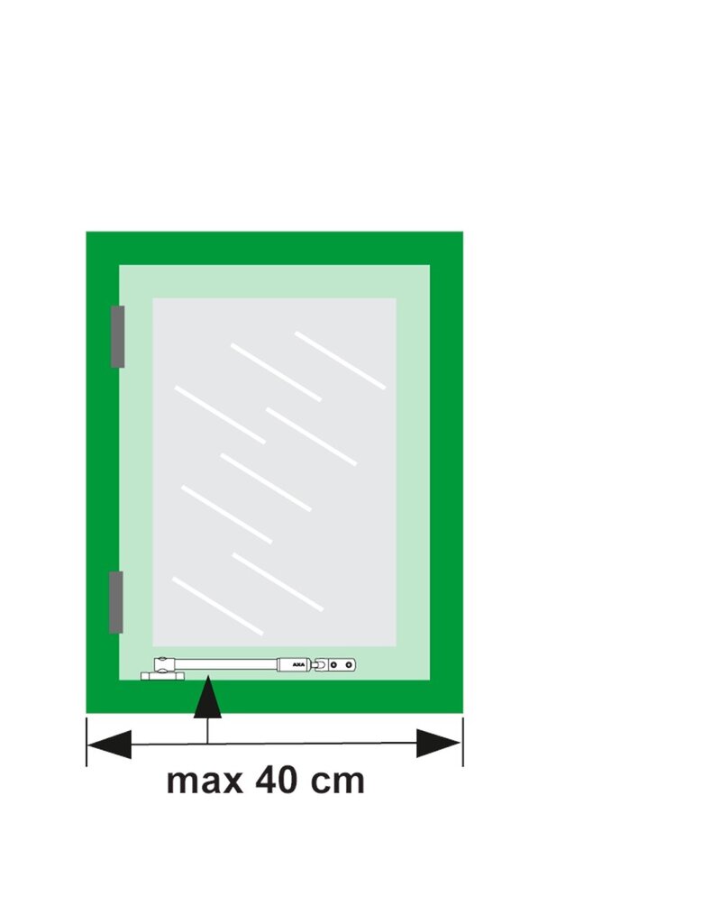 AXA AXA 20EX telescopische raamuitzetter grijs 20cm naar buiten draaiend  - Copy