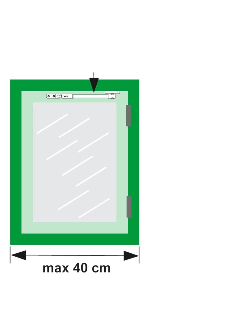 AXA AXA 20EX telescopische raamuitzetter grijs 20cm naar buiten draaiend  - Copy