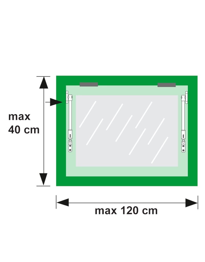 AXA AXA 20EX telescopische raamuitzetter grijs 20cm naar buiten draaiend  - Copy