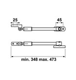 AXA AXA 30EX telescopische raamuitzetter wit 30cm naar buiten draaiend