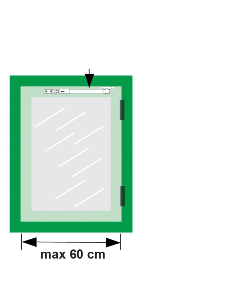 AXA AXA 30EX telescopische raamuitzetter grijs 30cm naar buiten draaiend  - Copy - Copy
