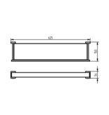 HACEKA Haceka planchet 60cm Glas/Chroom