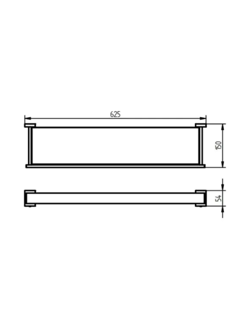 HACEKA Haceka planchet 60cm Glas/Chroom