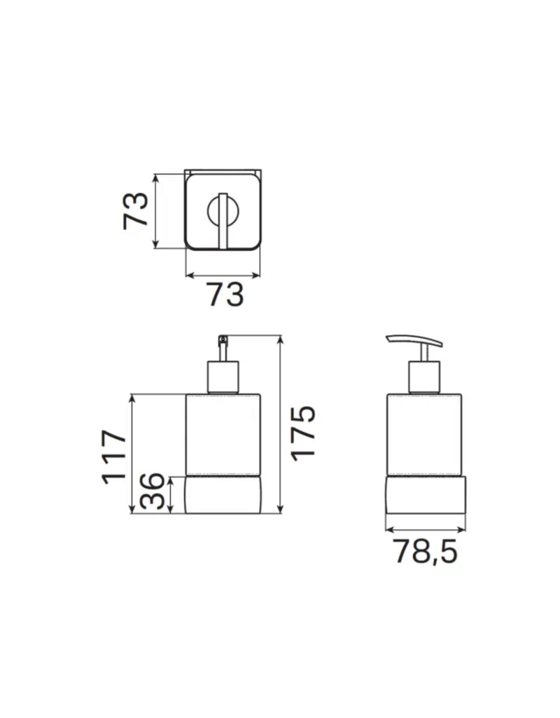 HACEKA Zeepdispenser Haceka Aline Brushed Aluminium Geborsteld Zilver