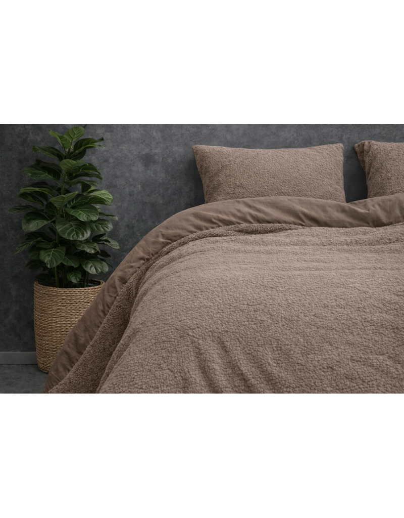 Sleeptime Teddy dekbedovertrek taupe (140 x 200/220 + 1 sloop)