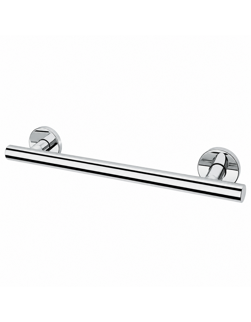 HACEKA Stijlvolle rechte handgreep van 40cm in glanzend chroom voor extra grip in de douche of bad.