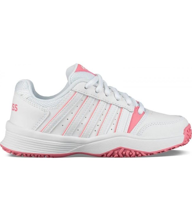 K-Swiss Court Smash Omni Meisjes White/Pink - Tennis Store NL