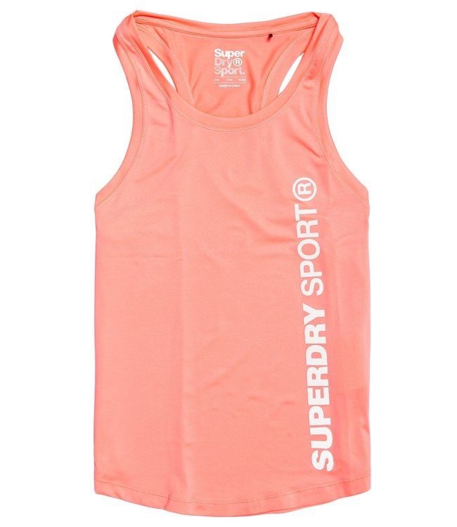 Superdry Sport Training Tank Coral